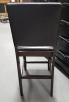 Dark Brown Leather Counter Bar Stool Set of 3