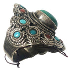 Silver and Malachite Gemstone Ring Size 9.5