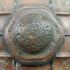 Art Nouveau Tiffany Studios Bronze "Zodiac" Pattern Inkwell on Tray #1078
