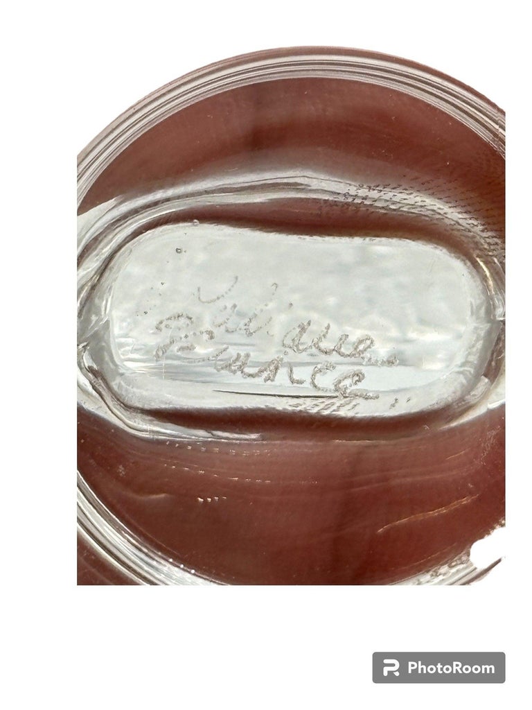 Vintage Lalique Crystal Pin Ring Dish Tray