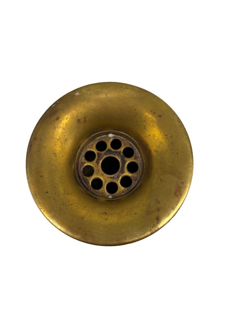 Antique Brass Ash Tray with Detachable Lid by M.A.B. Co.