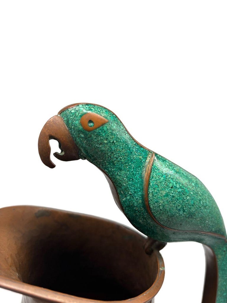 Alfredo Villasana Taxco Parrot Pitcher: Vintage from Mexico