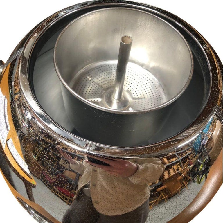 Art Deco Chrome & Bakelite Coffee Percolator by Manning Bowman