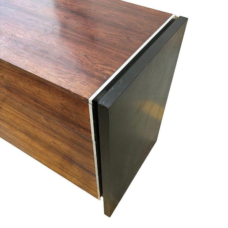 Mid-century Rosewood & Chrome Dresser by Robert Baron for Glenn of California