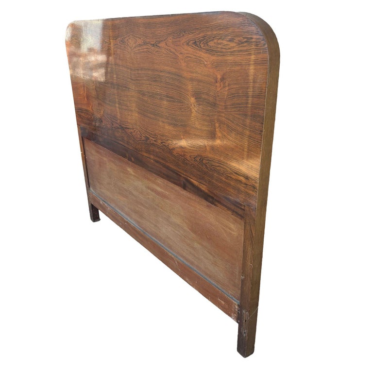 Steamline Art Deco Full-Size Tiger Oak Headboard