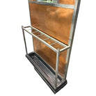 Art Deco Copper & Chrome Hall Tree w/ Vanity Mirror