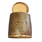 Tall Traditional Thai Hand Woven Wicker Rice Storage Basket w/ Lid