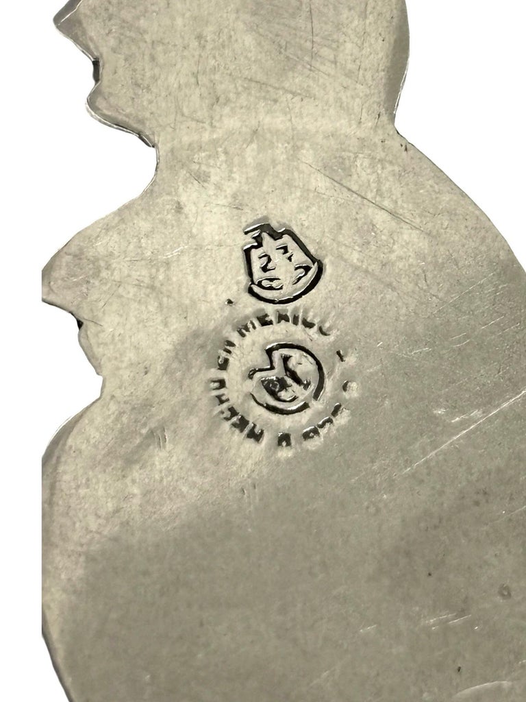 Vintage Hand Etched Taxco 925 Sterling Silver Bunny Rabbit Bookmark