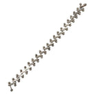 Mid-Century Heavy 925 Sterling Silver "Zig-Zag" Nuts Balls Links Bar Bracelet