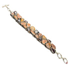 Garnet Cluster 925 Sterling Silver Fashion Jewelry 8" Inch Bracelet