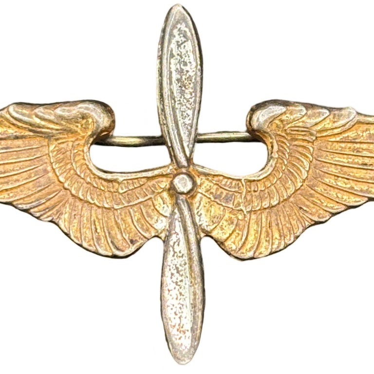 WWII US Army Air Corps Cadet Sterling Silver Badge Pin by Meyer