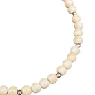 Mid-century Coastal Sponge Coral & Gold Plate Bead Necklace w/ Fishhook Clasp