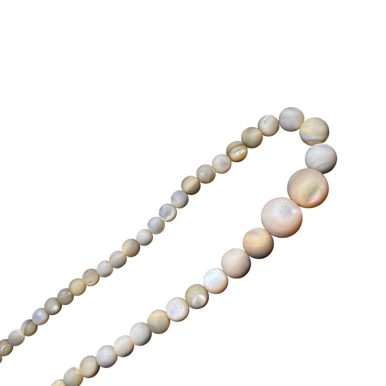 Burmese Hand Shapped Yellow Jade Round Necklace on Silk Cord