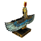 Hand Painted Resin Egyptian Goddess Tabletop Sculpture of Winged Deity Isis