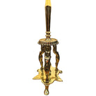 1920 Brass Figural Nude Art Deco Flapper Table Lamp by Frankart w/ Shade