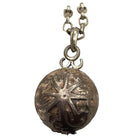 20th Century Sterling Silver Orb Ball Pomander Locket Pendant on Chain