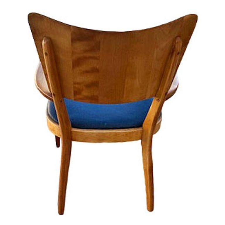 Restored Mid-century "Stingray" Birch Armchair Dining Chair by Heywood Wakefield