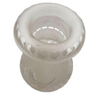 Victorian Frosted Wheel Cut Glass Oil Lamp Fluted Hurricane Shade