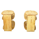 MCM C3753 3-Tier Blonde Surfboard End Table Pair by Heywood Wakefield, 1941