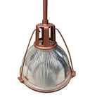 Mid Century Holophane Pendant Ceiling Light Copper-tone Finish