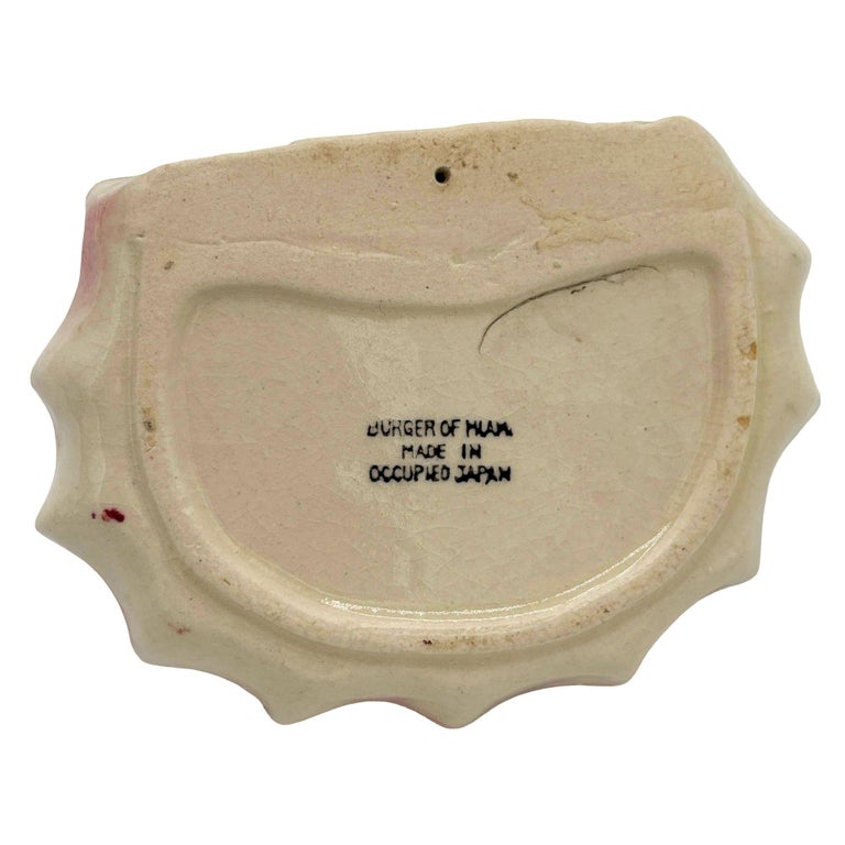 Rare 1948 "Soweru of Florida" Drinking Pink Flamingo Ceramic Ashtray