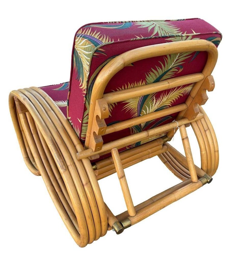 Restored Rattan 3/4 Pretzel Arm 4 Piece Sofa Lounge Living Room Set