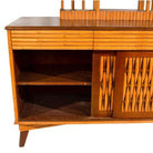 Mid-Century James Mont Inspired Rattan & Wicker Buffet Credenza