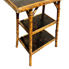 Restored Aesthetic Movement Tiger Tortoise Bamboo 3-Tier Pedestal Side Table