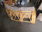 Impeccably Restored Paul Frankl Four Strand Rattan 4 Seat Corner Sectional So