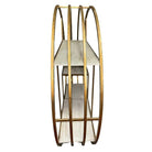 Mid-century Style 4-Tier Round Brass Colored Wall Hanging Shelf