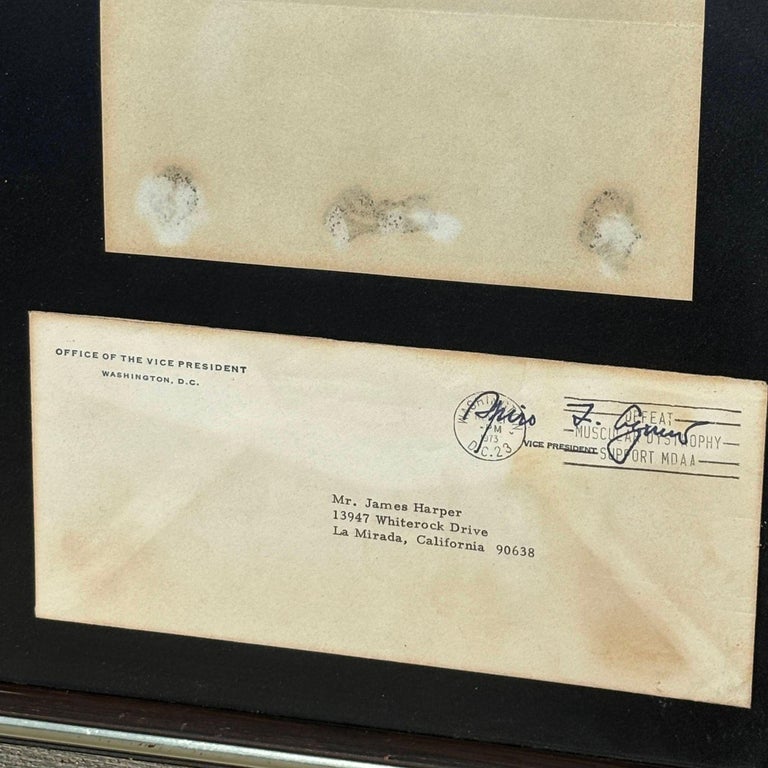 Framed Richard Nixon & Spiro Agnew Watergate Letters 1973