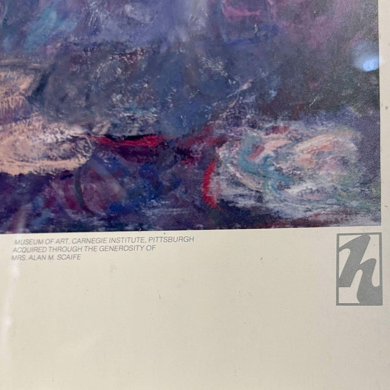 1979 Carnegie Institute "Nympheas" Lithograph Poster By Claude Monet Framed