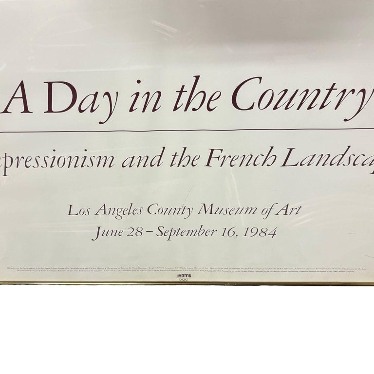 1984 “A Day in the Country” Impressionism LACMA Exhibition Poster w Claude Monet