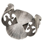Mid-century Sterling Silver Navajo Cuff Bracelet w/ Bisbee Blue Turquoise Stone