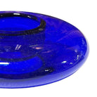 Art Deco Era Hand Blown Cobalt Blue Glass Round Rose Bowl Vase
