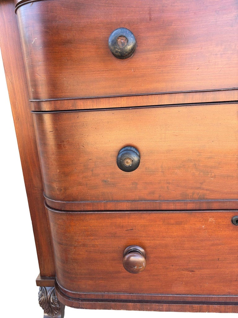 Late 19th Century Victorian Queen Anne Lowboy Dresser with Sculpted Front