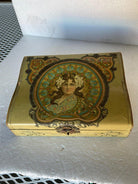 Art Nouveau Satin Lined Jewelry Box with/ Portrait on Cover