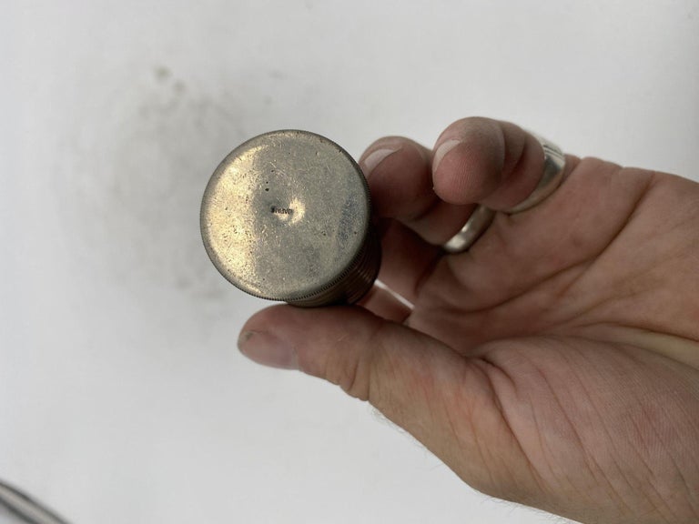 Hand Etched Cylinder Table Lighter, Circa 1930