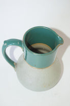 Glazed Ceramic Pottery Green Lidded Pitcher by Lovatts Langley, England