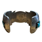 Silver Navajo Watchband Cuff w/ Bisbee Torqouise, Hyson Craig Style