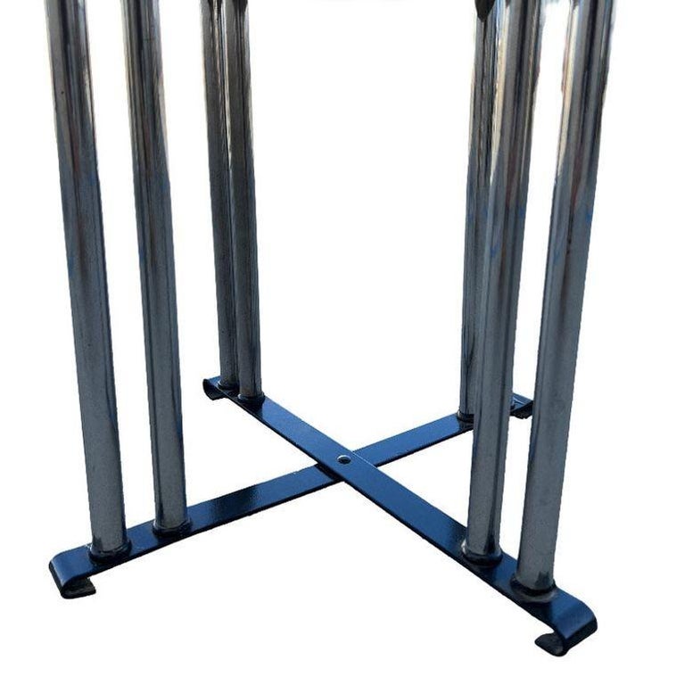 Streamline Art Deco Chrome Round Side Smokers Table