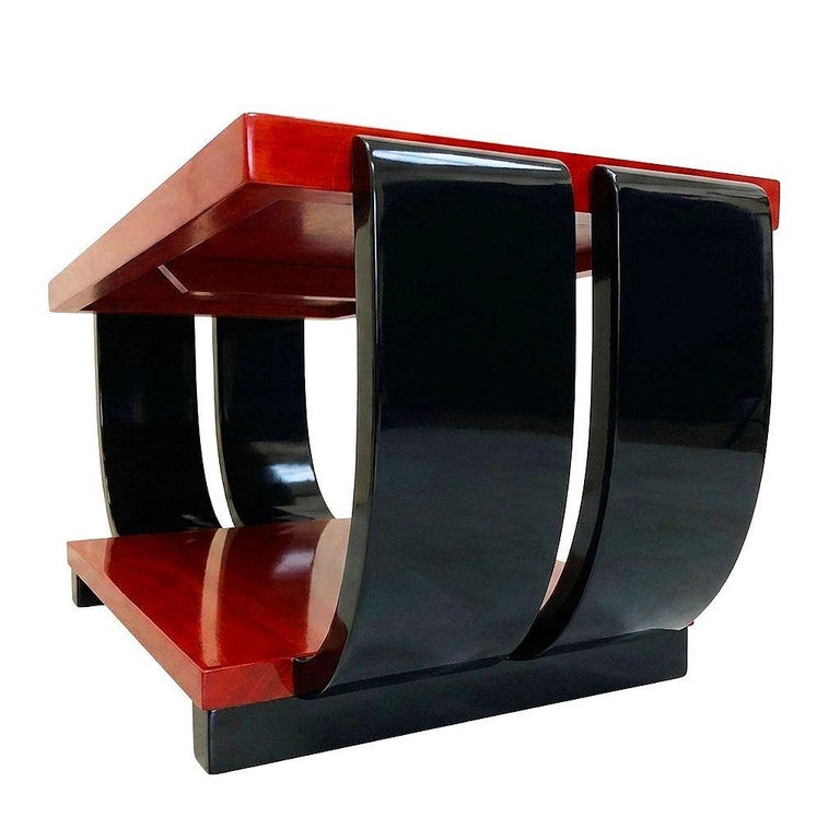 Two-Tone Art Deco Side & Coffee Tables Pair by Gilbert Rohde for Brown Saltman