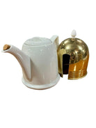 Modernist Copper Insulated Ceramic Kettle by Hall China