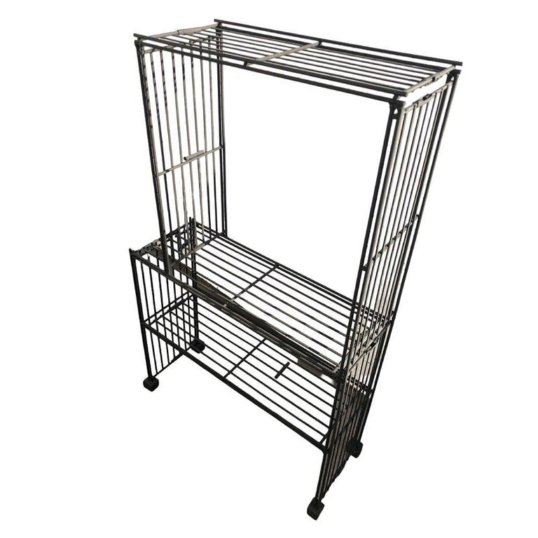 Mid-Century 3-Tier Iron Wire Art Display Shelf Bookshelf Etagere