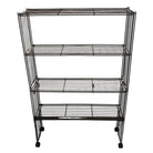 Mid-Century 4-Tier Iron Wire Art Display Shelf Bookshelf, Pair