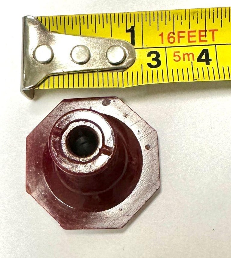 Art Deco Bakelite Octagonal Drawer Door Pull Handle in Burgundy Set of 5