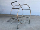 Bauhaus Inspired Art Deco Chrome Tubular Bar Cart