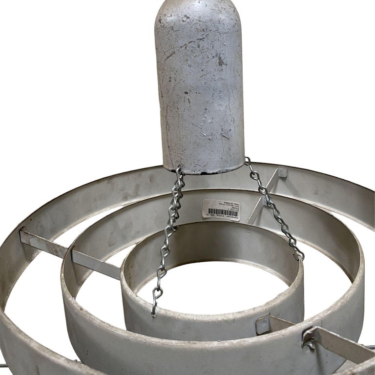 Mid-Century "Saturn" Ceiling Steel 15" Pendant by Kurt Versen, 6 Available