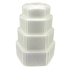French Stepped Art Deco Frosted Glass Ceiling Shade by Vianne