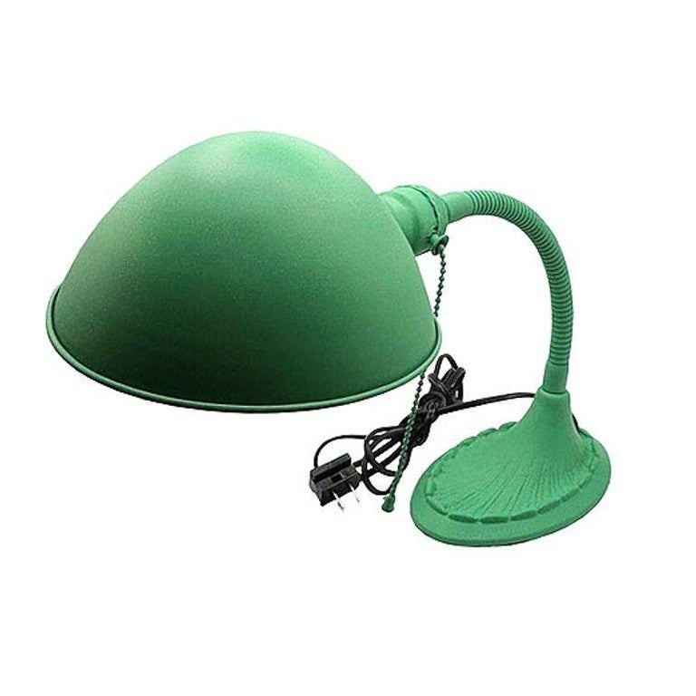 Art Deco Gooseneck Desk Lamp w/Dome Shade and Shell Base